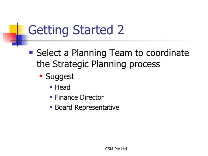 define strategic planning