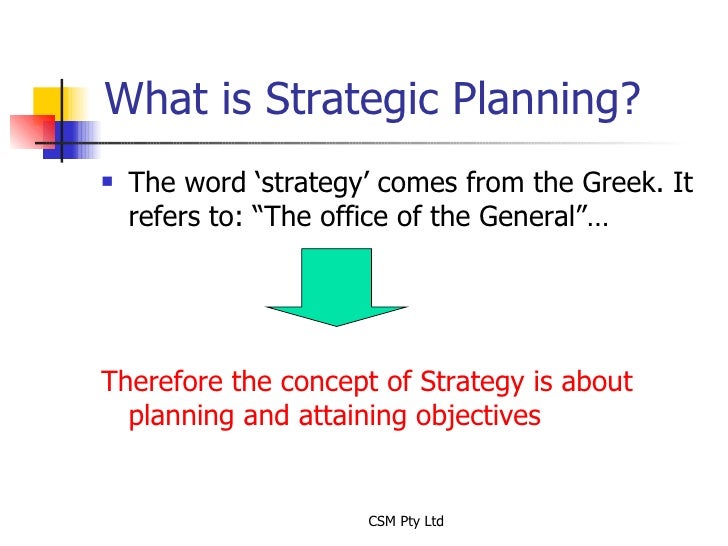 define strategic planning