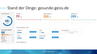 Stand der Dinge: gesunde-geiss.de
15.10.2019 WordPress SEO Use Case 4
 