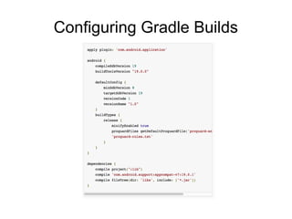 Configuring Gradle Builds
 