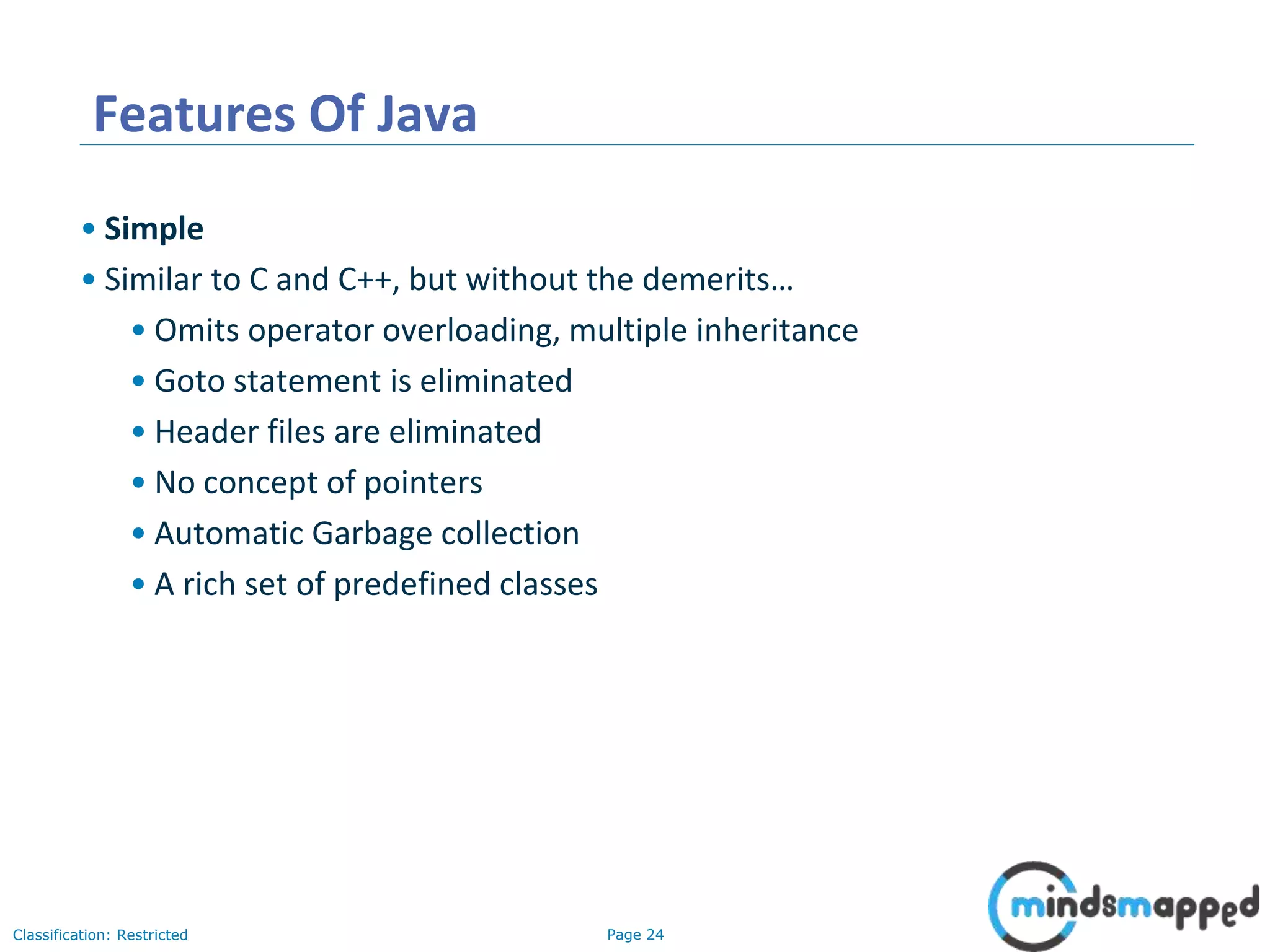 Session 01 - Introduction to Java | PPTX