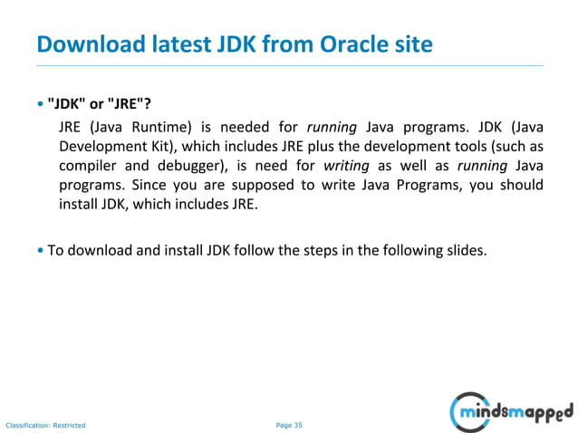 Session 01 - Introduction to Java | PPTX