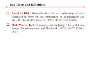 Ansi Risk Level Session 01 _Risk Assessment Program for YSP_Introduction, Definitions ...