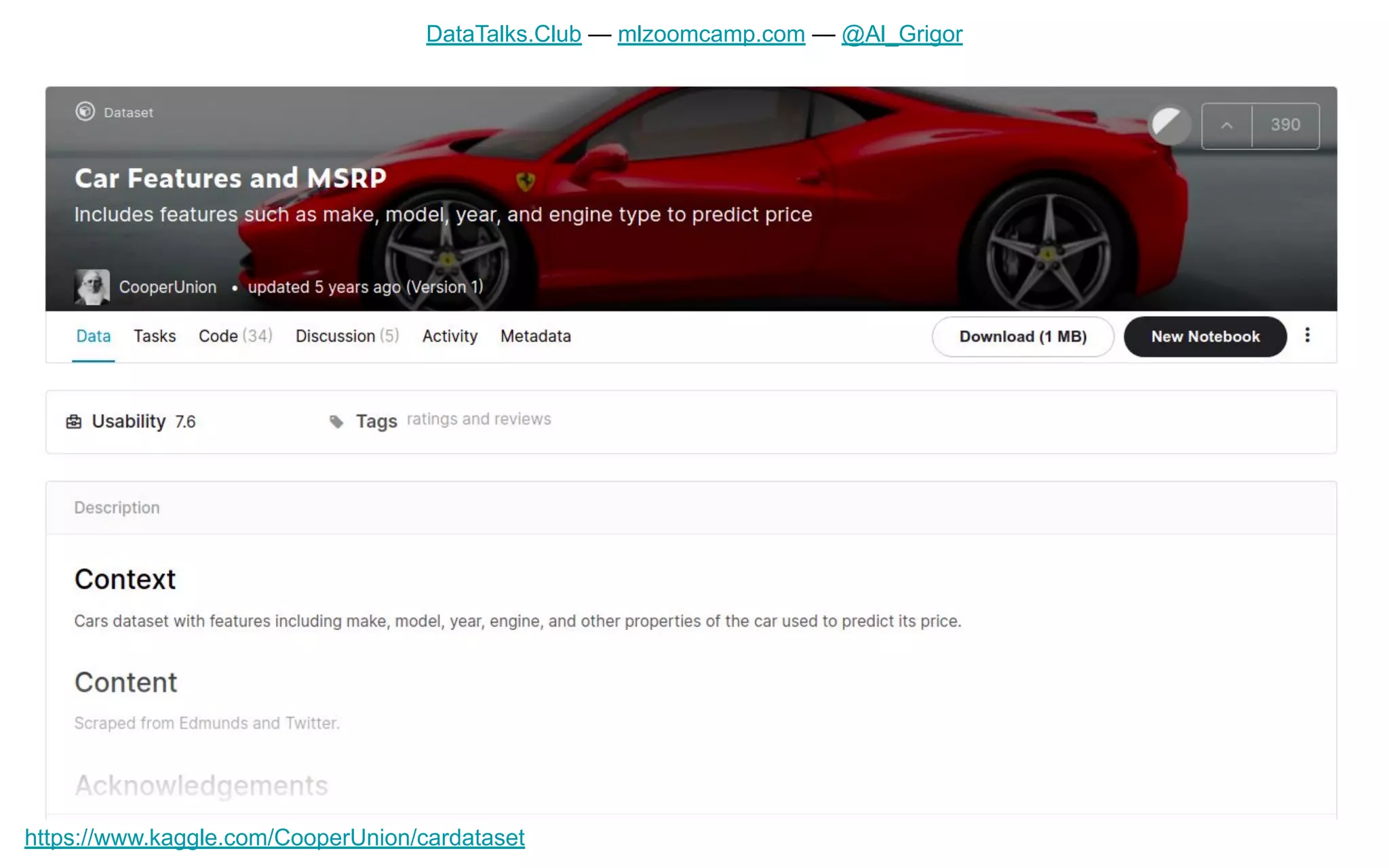 Ml zoomcamp 2 1 car price prediction project ppt