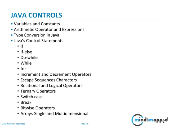 Elements of Java Language | PPT