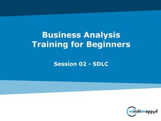 Business Analysis
Training for Beginners
Session 02 - SDLC
 