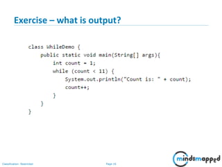 Page 16Classification: Restricted
Exercise – what is output?
 