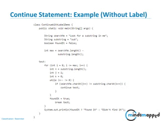 Page 26Classification: Restricted
Continue Statement: Example (Without Label)
 