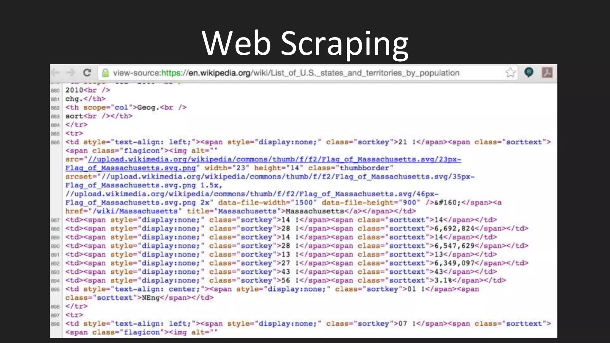 Web Scraping
 