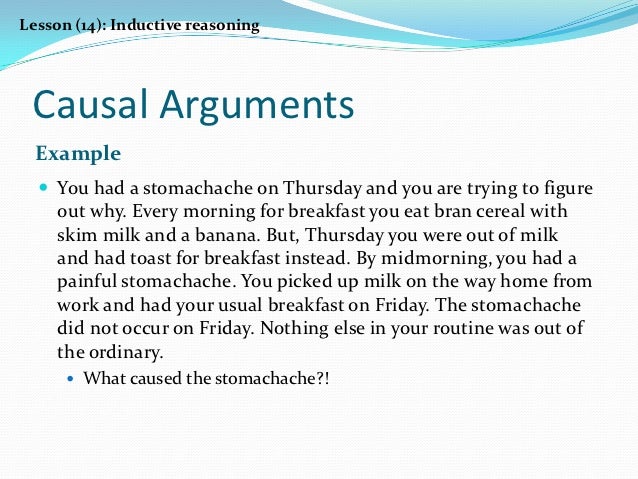 Causal argument essay examples