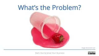 Start, Run & Grow Your Business
What’s the Problem?
Image: Decorstock.com
 