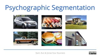 Start, Run & Grow Your Business
Psychographic Segmentation
 
