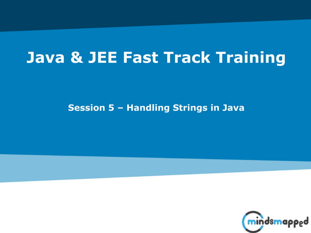 Session 05 - Strings in Java | PPT