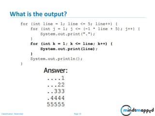 Page 19Classification: Restricted
What is the output?
 