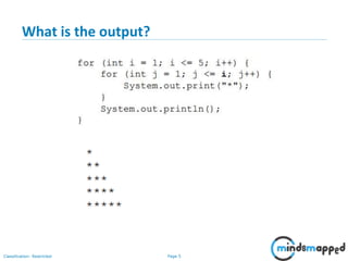 Page 5Classification: Restricted
What is the output?
 
