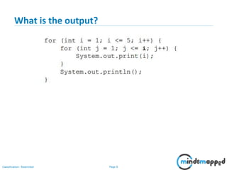 Page 6Classification: Restricted
What is the output?
 