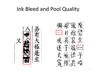 Ink Bleed and Pool Quality
2
 