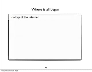 Where is all began




                                    43
Friday, November 20, 2009
 