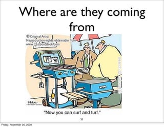 Where are they coming
                      from




                            51
Friday, November 20, 2009
 