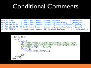 Conditional Comments
 