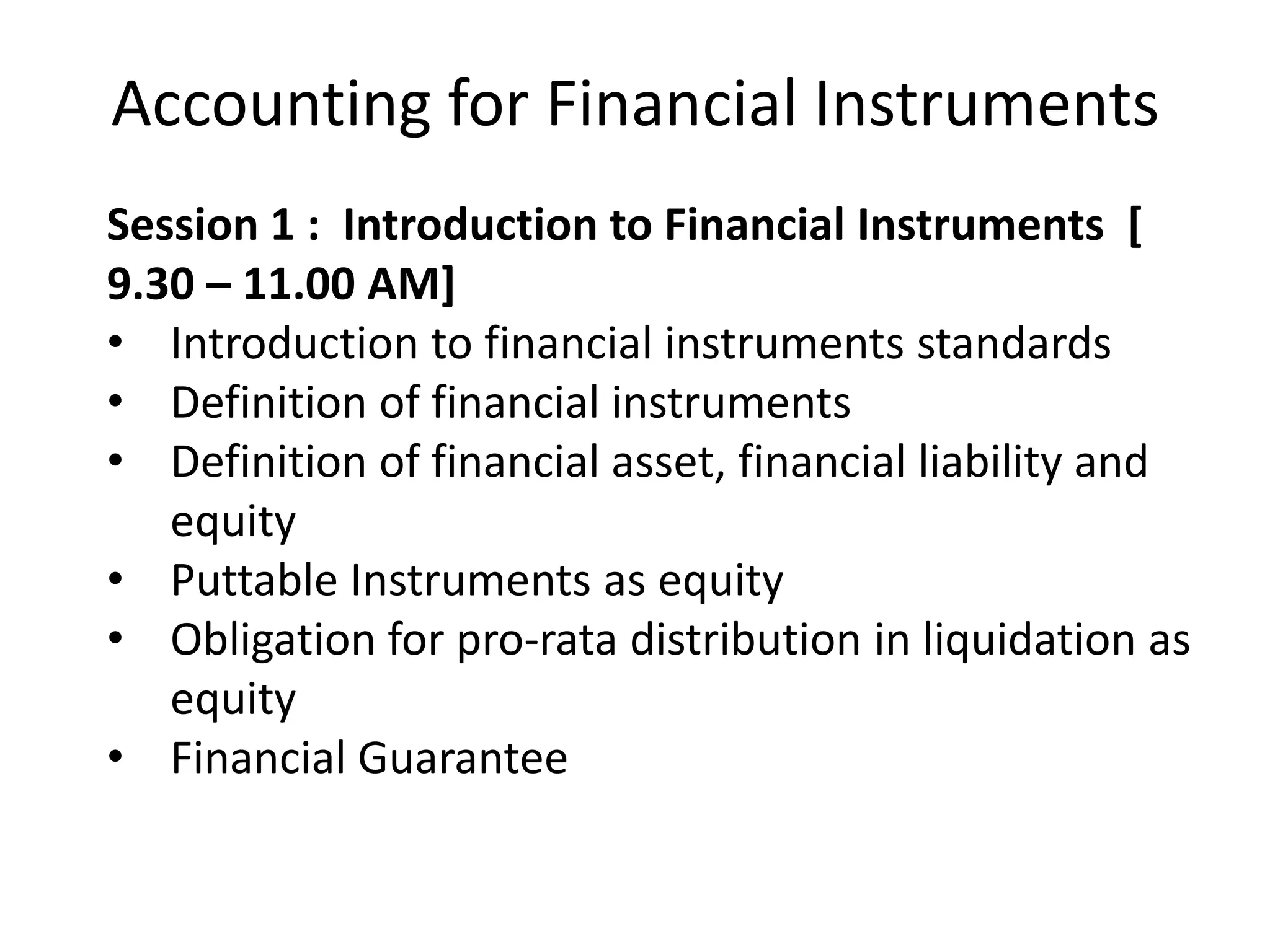 Financial Instruments | PPTX