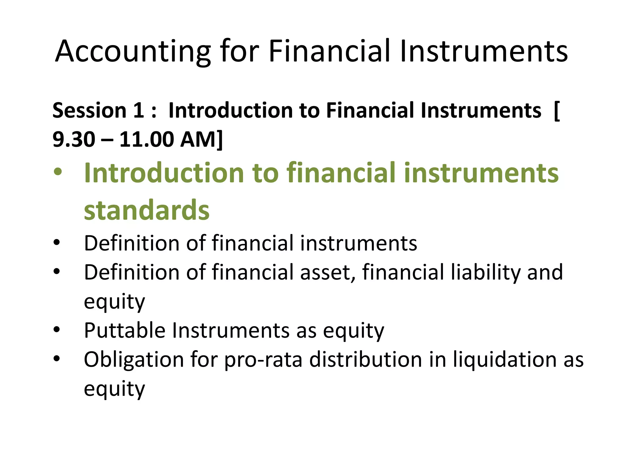Financial Instruments | PPTX