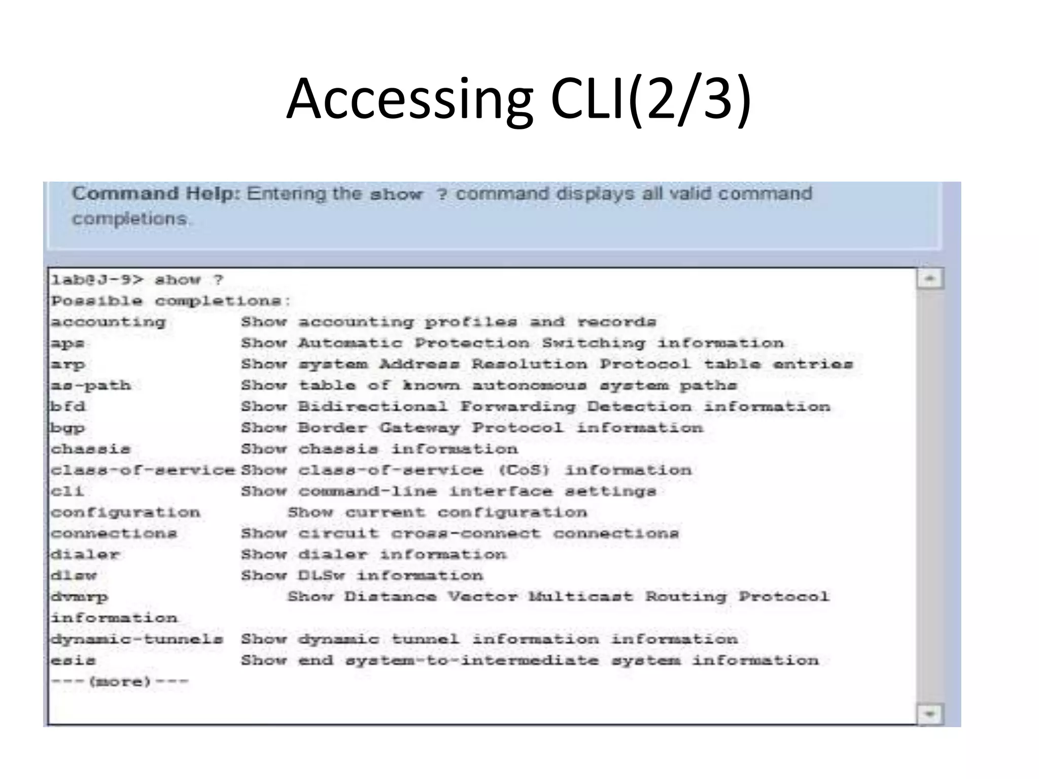 Accessing CLI(2/3)
 