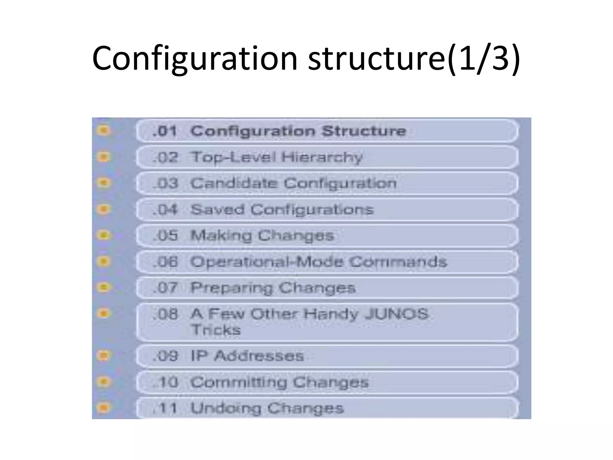 Configuration structure(1/3)
 