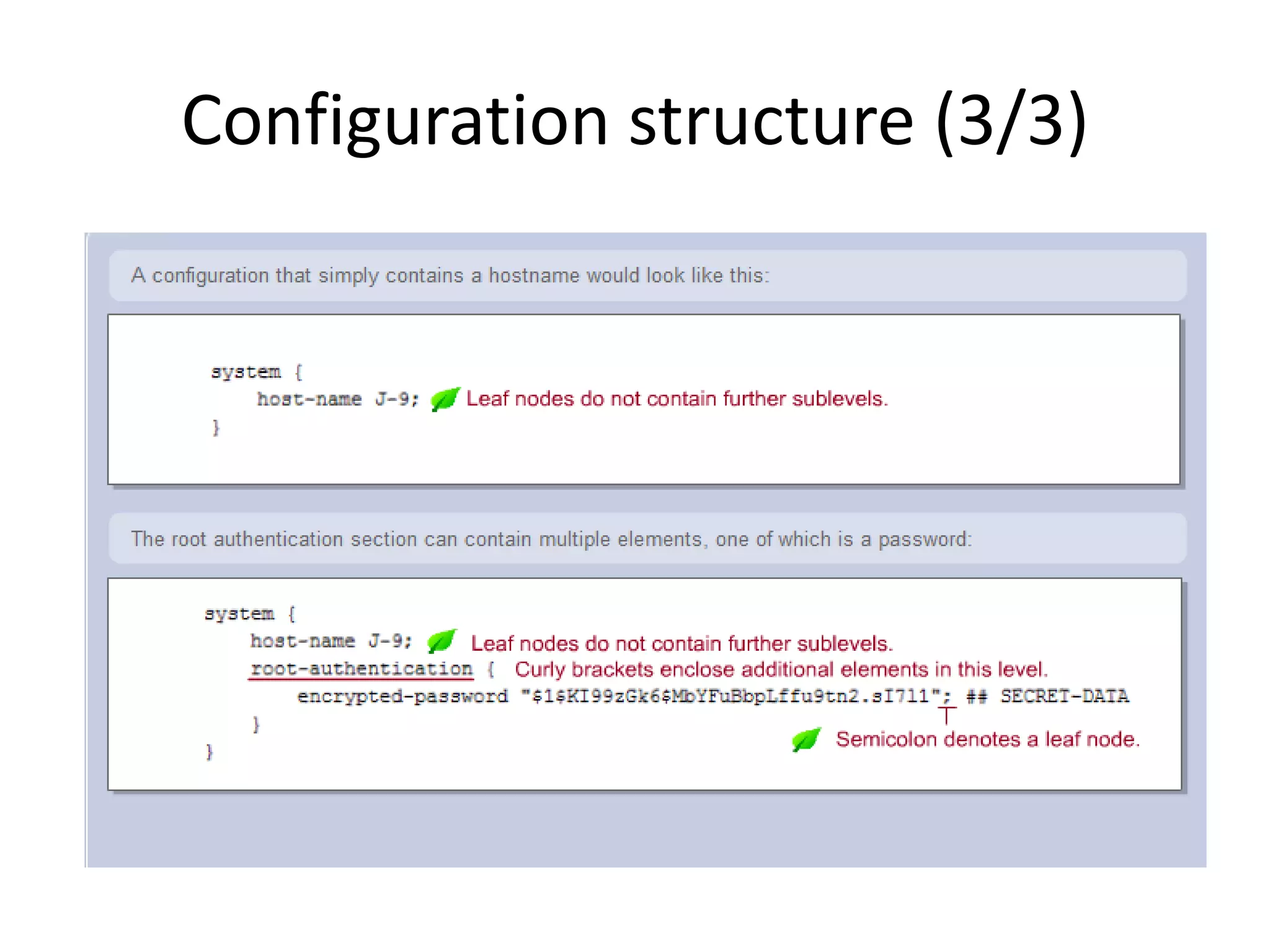 Configuration structure (3/3)
 