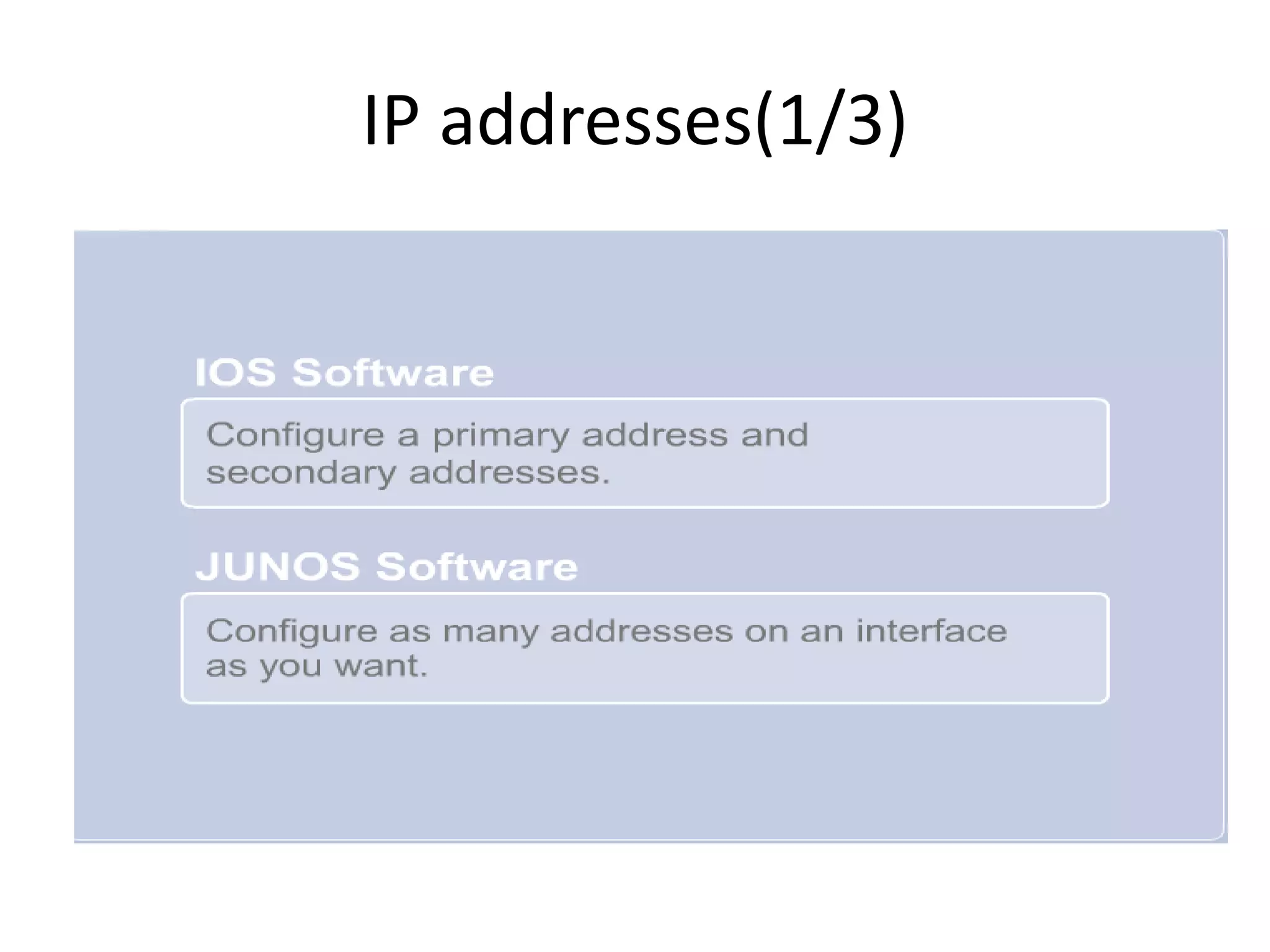 IP addresses(1/3)
 