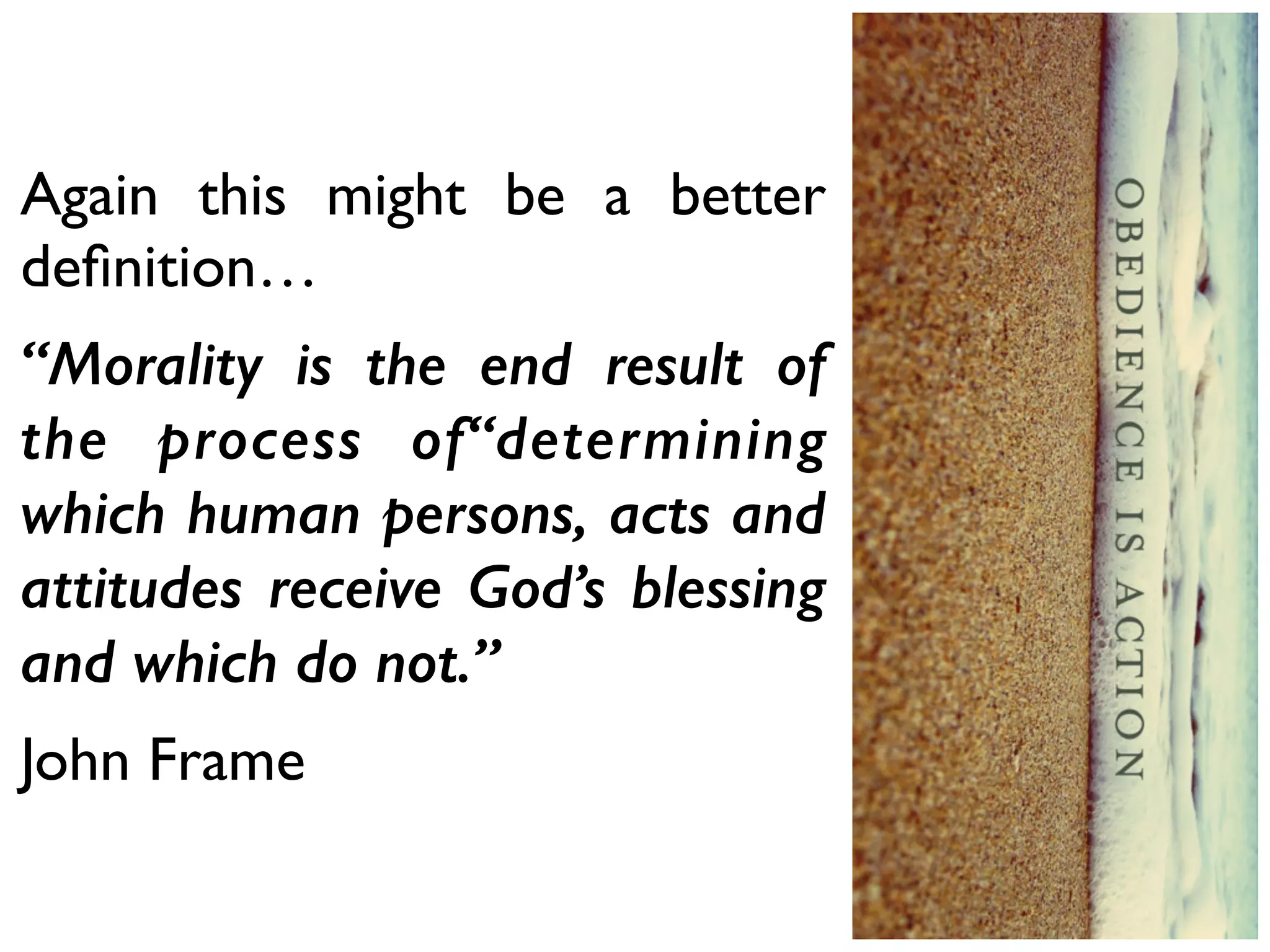 4. What are the alternatives - what actions
can be taken? Be creative in your thinking (even
though some will immediately be rejected)
5. How do the alternatives and principles
match up? Often certain principles are
imptortant and therefore exclude some
alternatives
 