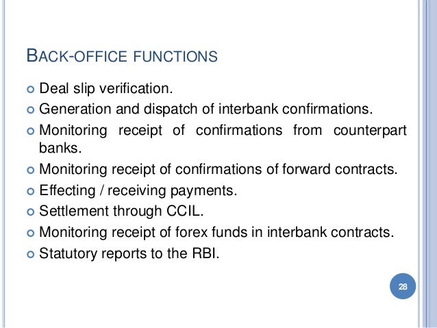 Role of forex officer in banks