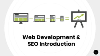 Web Development &
SEO Introduction
2
 