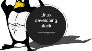 vicente.bolea@gmail.com
Linux
developing
stack
 