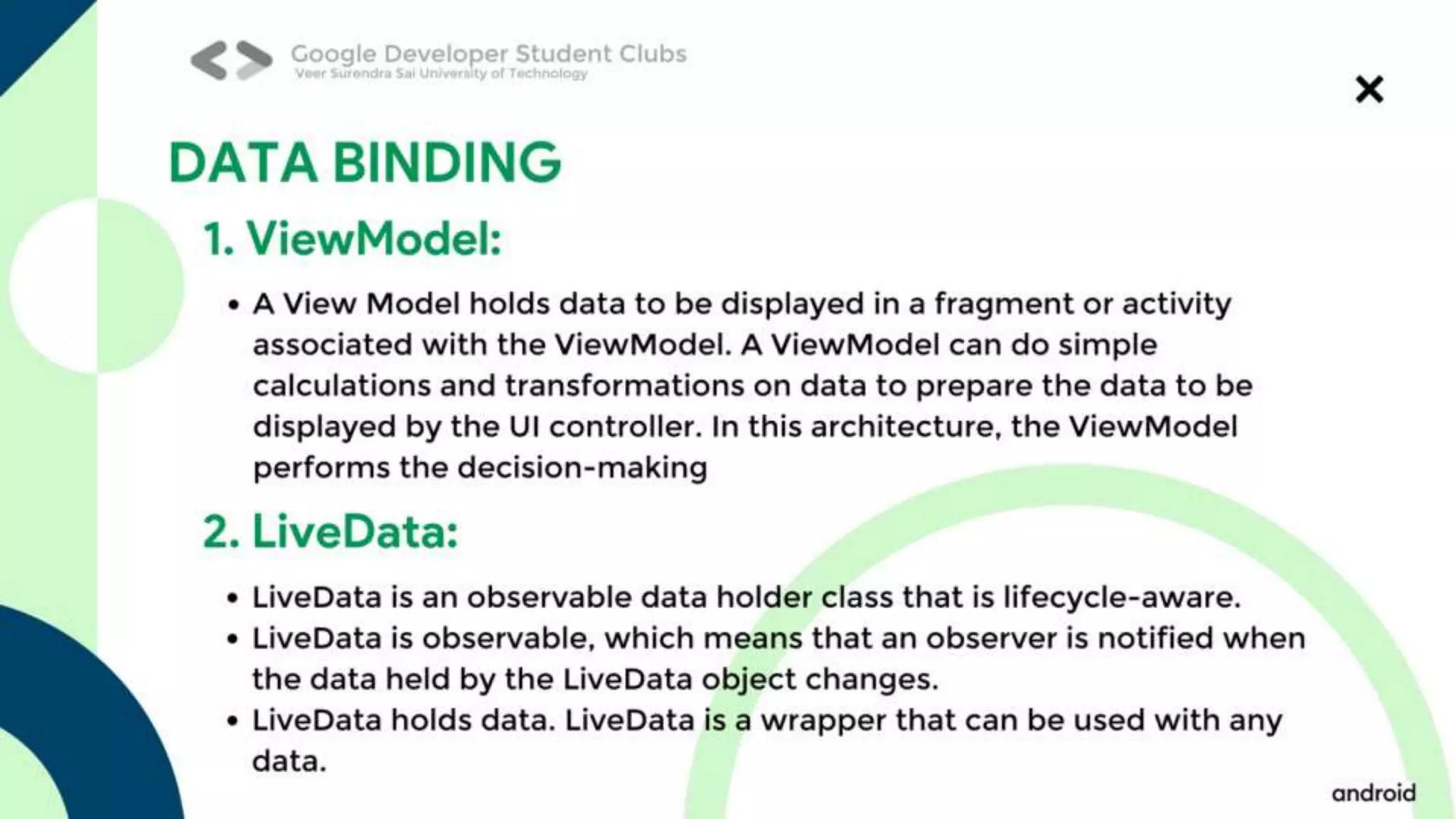 Android Study Jam Session 1