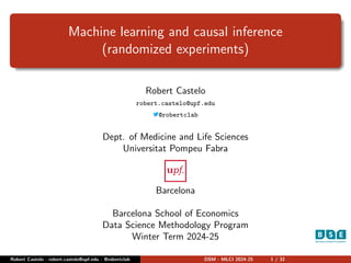 Machine Learning Causal Inference Machine Learning and Causal Inference: Foundations and Applications in ...