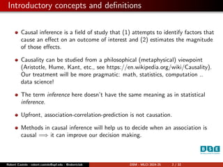 Machine Learning and Causal Inference: Foundations and Applications in ...