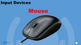 Input Devices
Mouse
 
