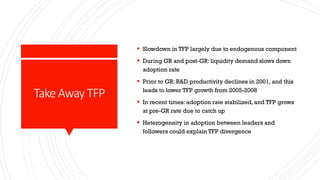 TakeAwayTFP
 Slowdown in TFP largely due to endogenous component
 During GR and post-GR: liquidity demand slows down
ado...