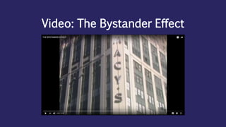Video: The Bystander Effect
 