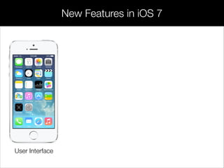 User Interface
New Features in iOS 7
 