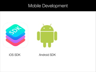 Mobile Development
iOS SDK Android SDK
 