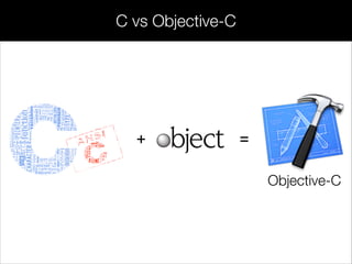 + =
Objective-C
C vs Objective-C
 
