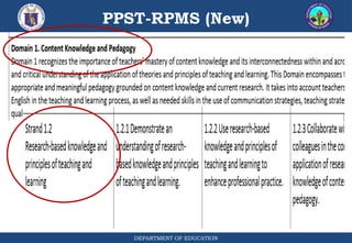 PPST-RPMS (New)
DEPARTMENT OF EDUCATION
 