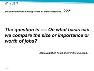 Job Analysis, Job Description, Job Evaluation & Analytics | PPTX