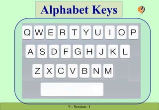 9 - Session -1
Alphabet Keys
 