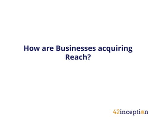 How are Businesses acquiring
          Reach?
 