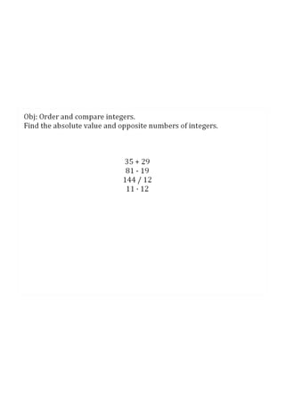 Session 1: Understand Integers