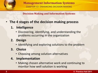 Session 10 - Foundation of business intelligence - ENHANCING DECISION ...