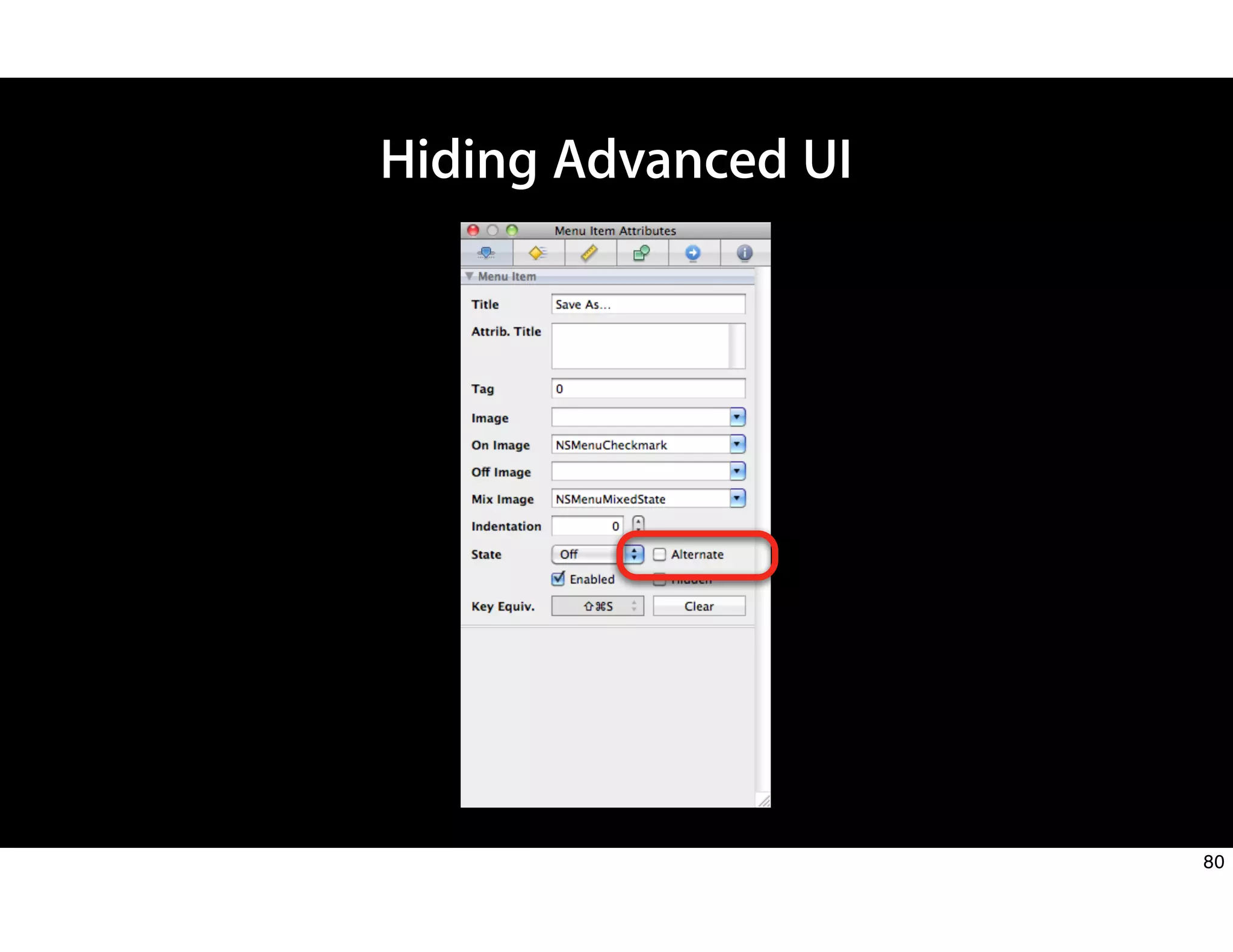 Hiding Advanced UI
80
 